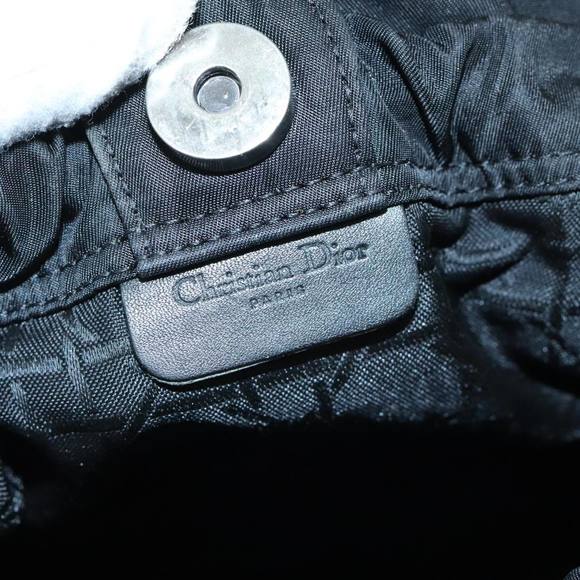 Christian Dior Maris Pearl Shoulder Bag Nylon Black Silver Auth fm4147 - Picture 15 of 16